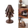 Foldable Wooden Trivet for Hot Dishes Non-Slip Placemats Ornaments Walnut Tree Table Mat Set Pot