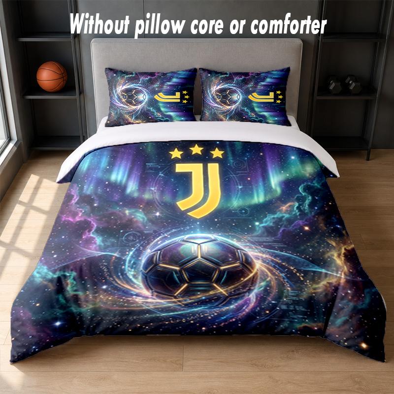 Set Biancheria da Letto Juventus FC Design 1 Copripiumino + 2 Federe Morbido Traspirante Biancheria da Letto per la Casa
