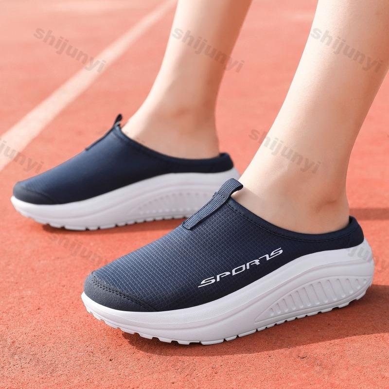 Fashion Women's Slippers 2025 New Personality Half Slippers Fashion Casual Shoes Thick Soled Platform Light Comfortable Anti-slip Shoes