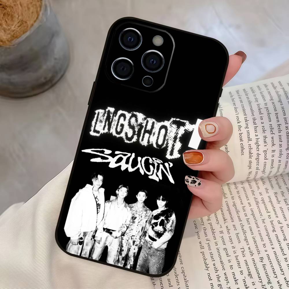 LNGSHOT SHOT CALLERS lngshot4sho Phone Case For iPhone 17,16,15,14,13,12,11 Plus,Pro Max,XS,Soft Silicone Black Cover