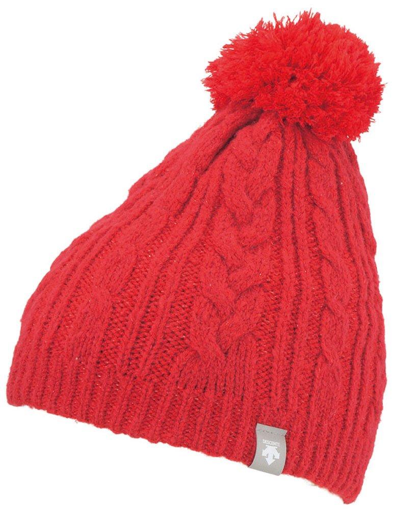 DESCENTE Knit Dark Women's Cap, Red, DKC-4227W