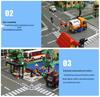 Kleine Partikel Straßen Grundplatte Kompatibel mit LEGO City Straßenszenen und Verkehrsplatten