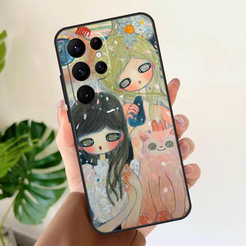 Cartoon Aesthetic Aya Takano Soft Case For Samsung Galaxy S25 S24 S23 S22 S21 Ultra S9 S10 Plus S23 FE S24 FE Phone Cover