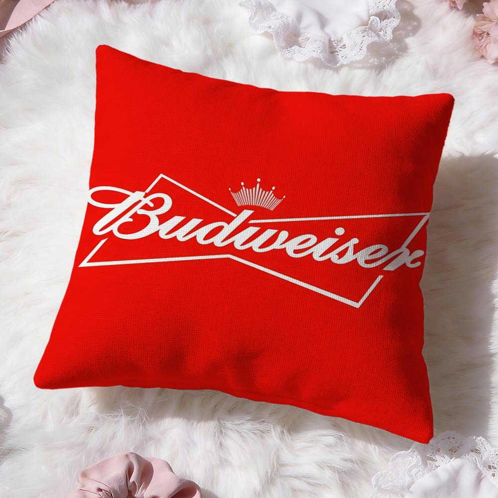 

HOT B-BudweiserS Cushion Cover Premium Comfort Reversible Pillow Cove -Two in One Design for Any Room & Car Interior 30cmx30cm