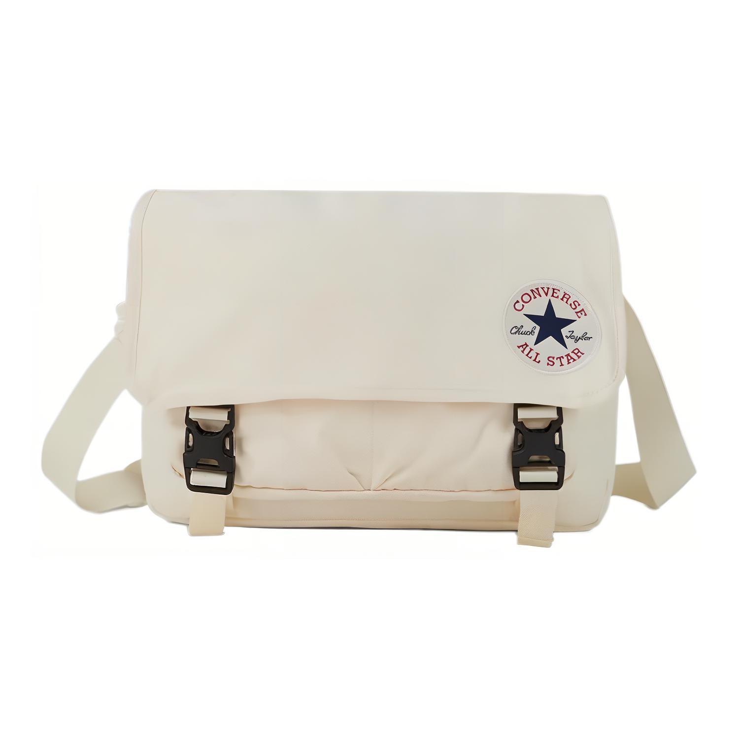 

Converse Messenger Classic Fashion Multi-Pocket Snap Closure Polyester Shoulder Crossbody Bag Unisex bags White 10026011-A08 White