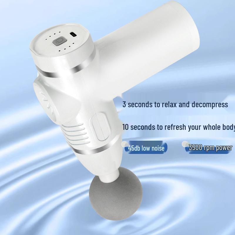 Silent Multi-Head Massage Gun for Deep Muscle Relaxation