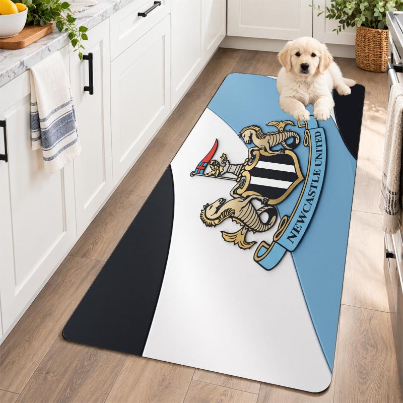 Flannel Kitchen Mat Newcastle United Football Soft Area Rug Non Slip Floor Carpet Home Decoration