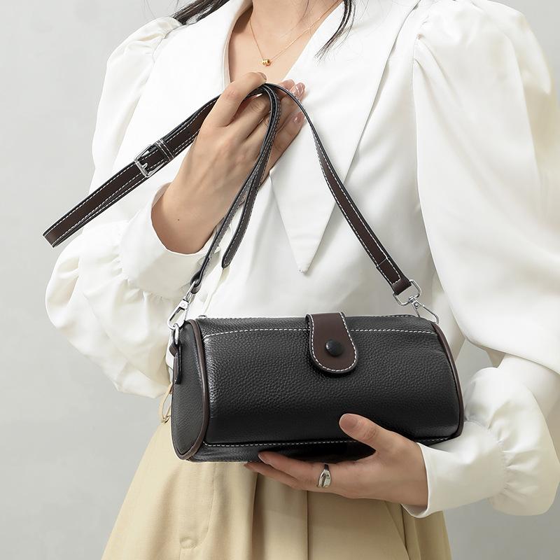 Leather women's bags autumn and winter new trendy fashion versatile shoulder messenger bag first layer cowhide bag
