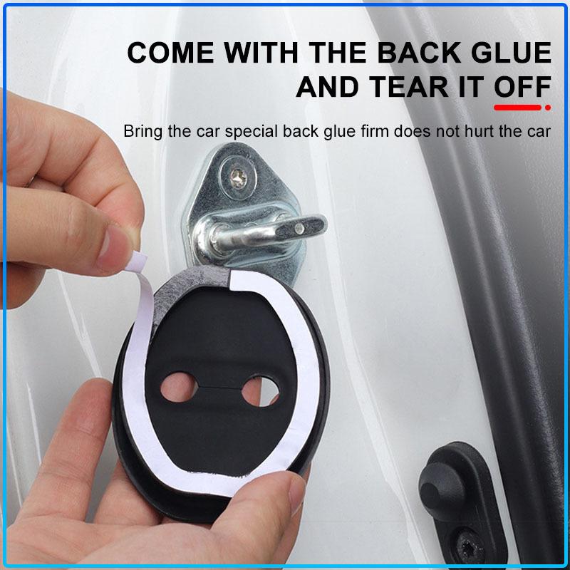 4Pcs Car Door Lock Anti-collision Silicone Cover sticker For Volvo Rdesign XC90 S60 XC60 V70 S80 S40 V50 V40 V60 C30 S70