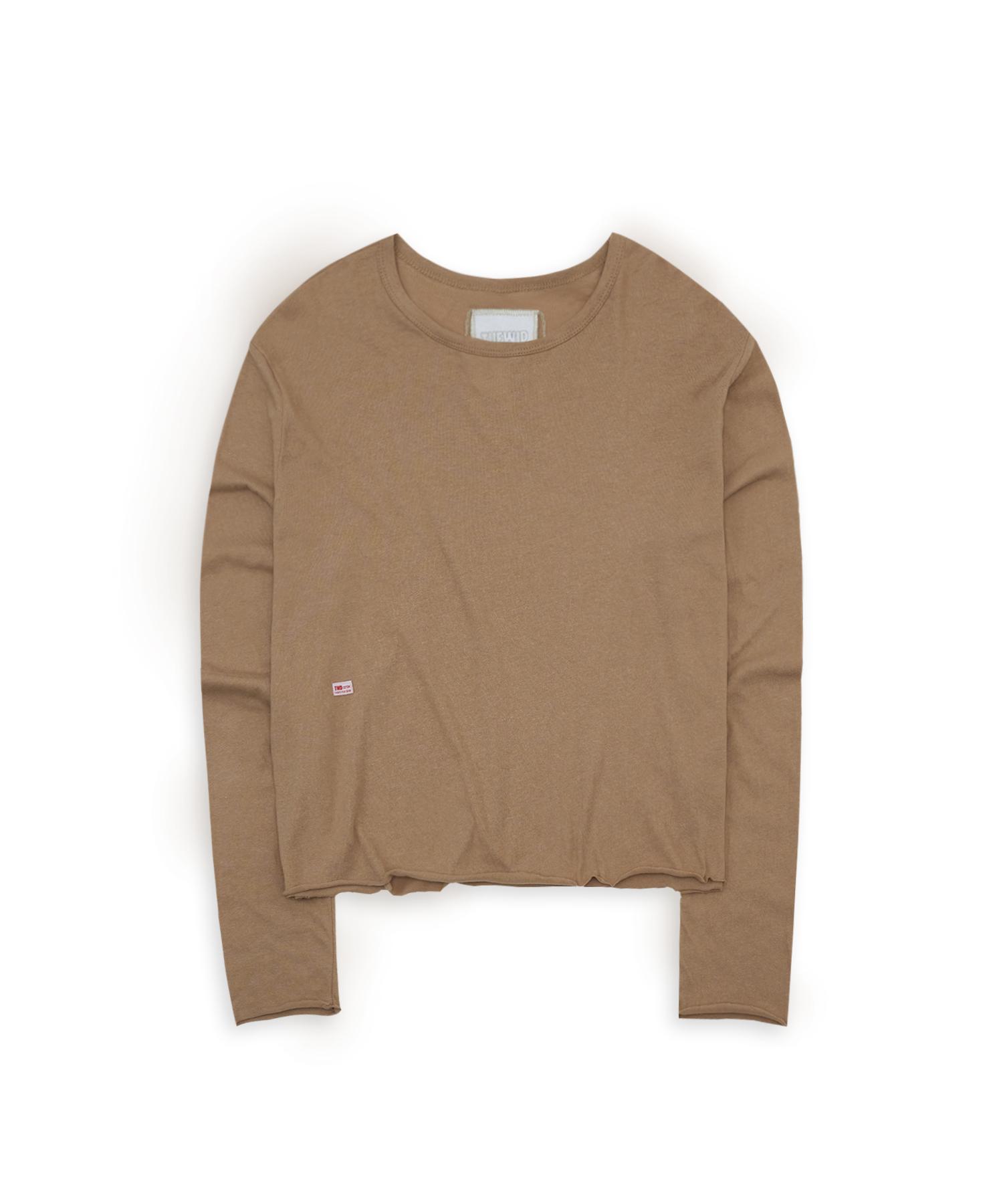To With Tuewid Gauze Crop Longsleeve T-Shirts Toffee Toffee/00Size