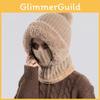 Winter Knit Cap With Face Mask And Fleece Lining For Womens Travel And Sports