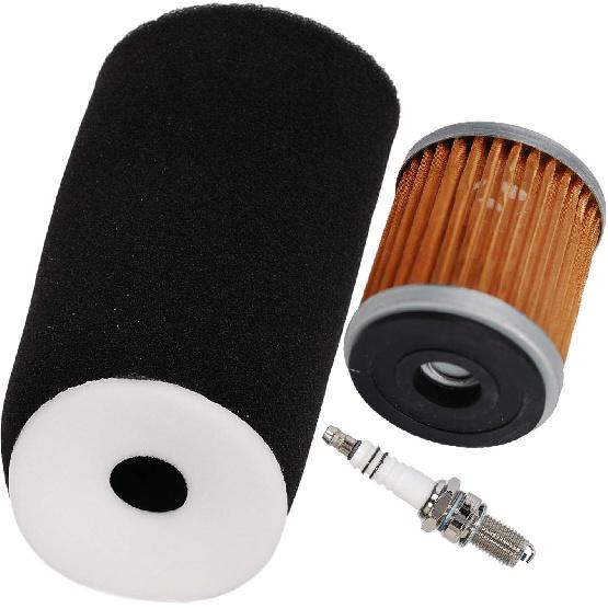 HIFROM Air Filter Element Cleaner with Oil Filter Spark Plug Kit Replacement for 2005-2013 Yamaha Raptor 350 YFM350R Replace 1UY-14451-00-00