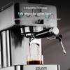 Kompaktní poloautomatický kávovar na espresso s vysokotlakou parou a napěňovačem mléka - Nerezový kávovar pro domácnost a kancelář