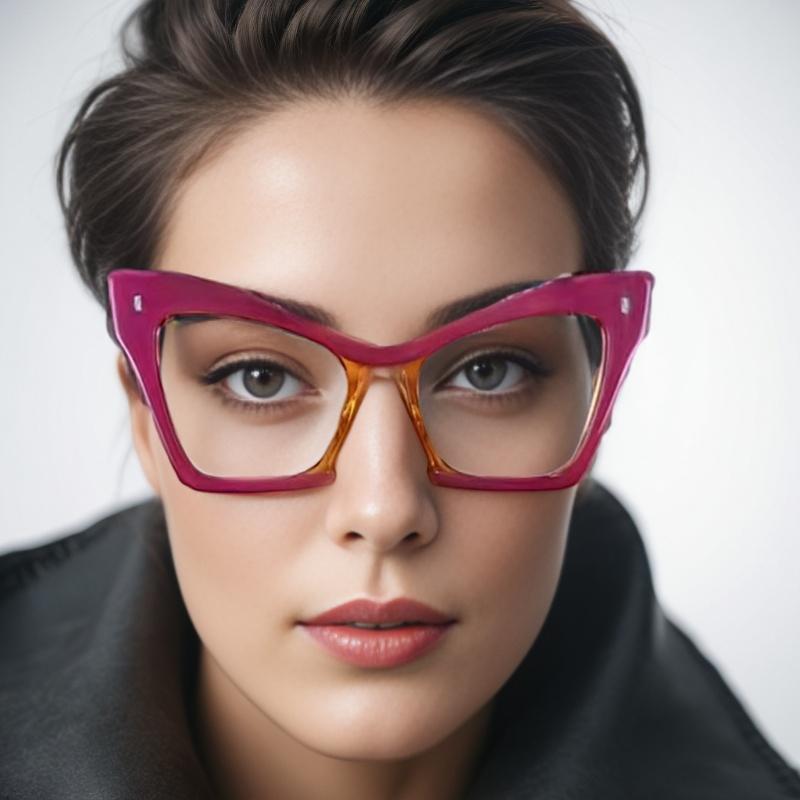 Big Cat Eye Computer Glasses Frame Women Men Anti Blue Light Square Eyewear Blocking Glasses Optical Spectacle Eyeglasses