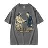 Charlie Kirk Never Forget Handschlag Lustiges T-Shirt Unisex Damenmode Sommer Kurzarm-T-Shirts Baumwolle Locker Übergröße T-Shirt