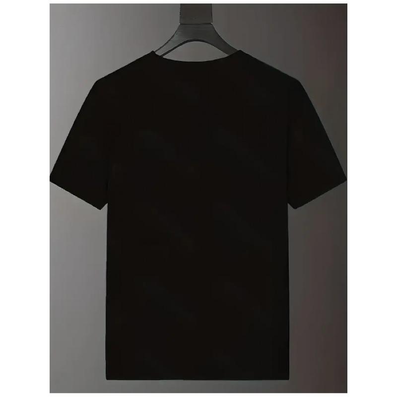 European Sizes Trendy Men's Sporty Vibe: Summer Round Neck Printed T-Shirt