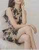 French Retro Backless Evening Dress with Printed Coat - Hip Floral Skirt Women's Fashion