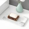 Natural Wood Wooden Soap Dish Tray Mildew Resistant Soap Box Storage Rack  Bathroom Shower