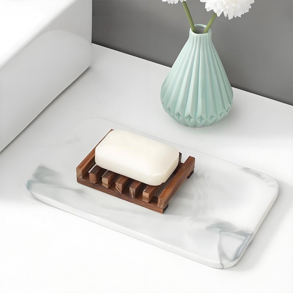 Natural Wood Wooden Soap Dish Tray Mildew Resistant Soap Box Storage Rack  Bathroom Shower