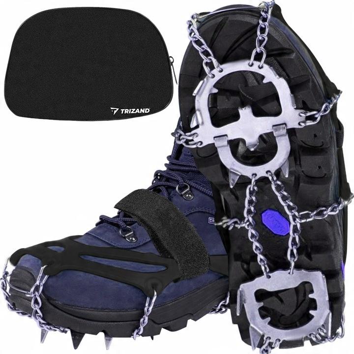 Trizand Raczki Turystyczne + Etui 40-44 Górskie Antypoślizgowe Łańcuchy