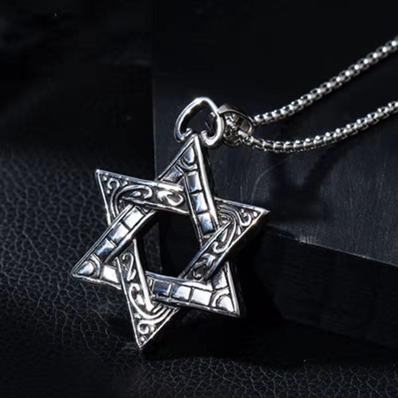 Men's Retro Hip-Hop Stainless Steel & Titanium Star Necklace