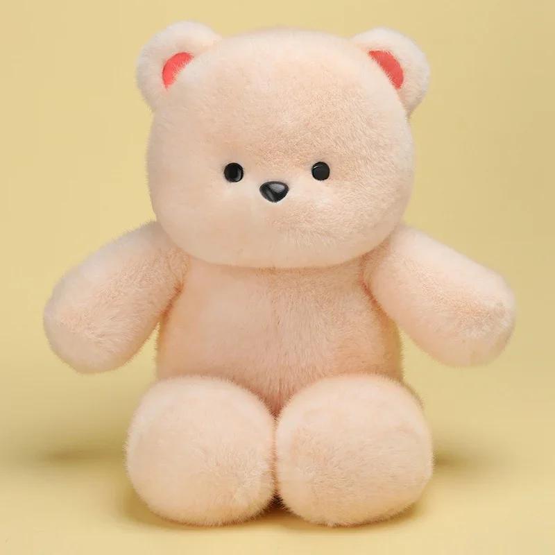 4 Colors Bear Plush Toys Lovely Cartoon Animal Doll Warm Children Appease Bear Doll Kawaii Home Decor Xmas Birthday Gift