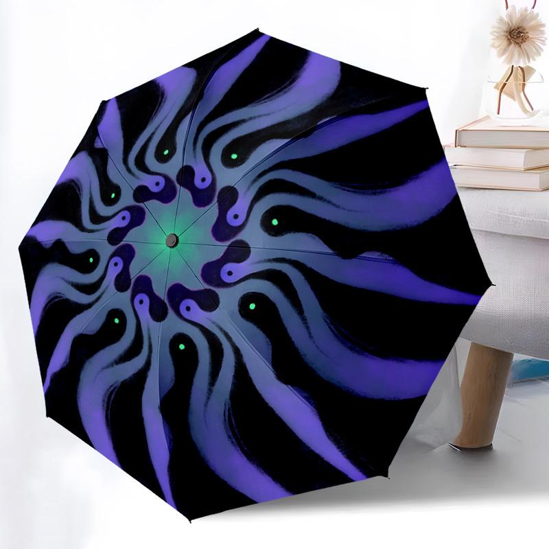 1pc Abstract Mandala DesignAutomatic Open/close, All-Season Portable Folding Umbrella for Friends, Travel, Everyday, Events - Compact Paraso