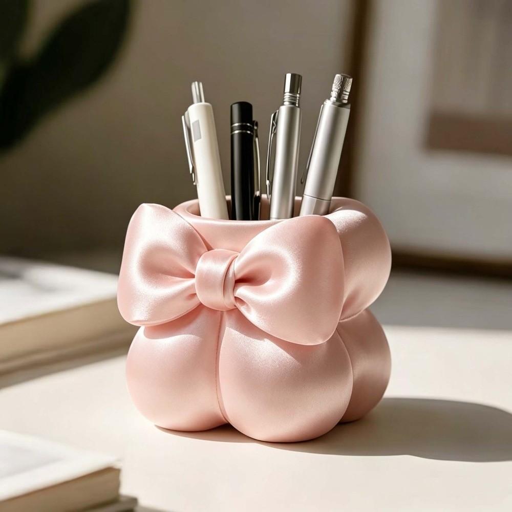 3D Printed Storage Box Creative Makeup Brush Storage Case Container Bow Pen Holder Home Decoration