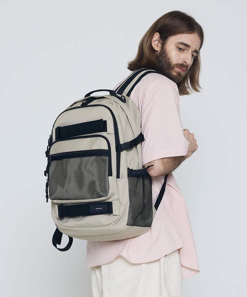 Cargobros Cb Double Strap Pocket Backpack (Beige)