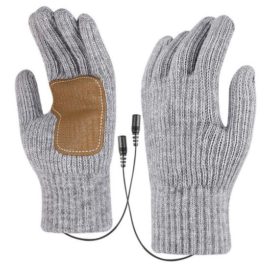 USB Heated Gloves 5V Electric Hand Warmers with 3 Temperature Control Settings Anti-slip Palm Winter Touchscreen Gloves for Men Women Typing