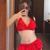 Women's Strappy Detail Bikini Set 2 Piece Swimsuit High Waisted Halter Neck Push Up Sexy Boho Holiday Print