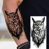 1 Sheet Realistic Lion Owl Tiger Temporary Tattoos Waterproof Long Lasting Fake Tattoo Sticker For Men Women Adults Temp Tatoos