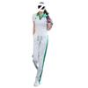Casual Sports Suit for Women, Summer Temperament, Fashionable Style, Age-reducing Short-sleeved Wide-leg Pants Two-piece Set