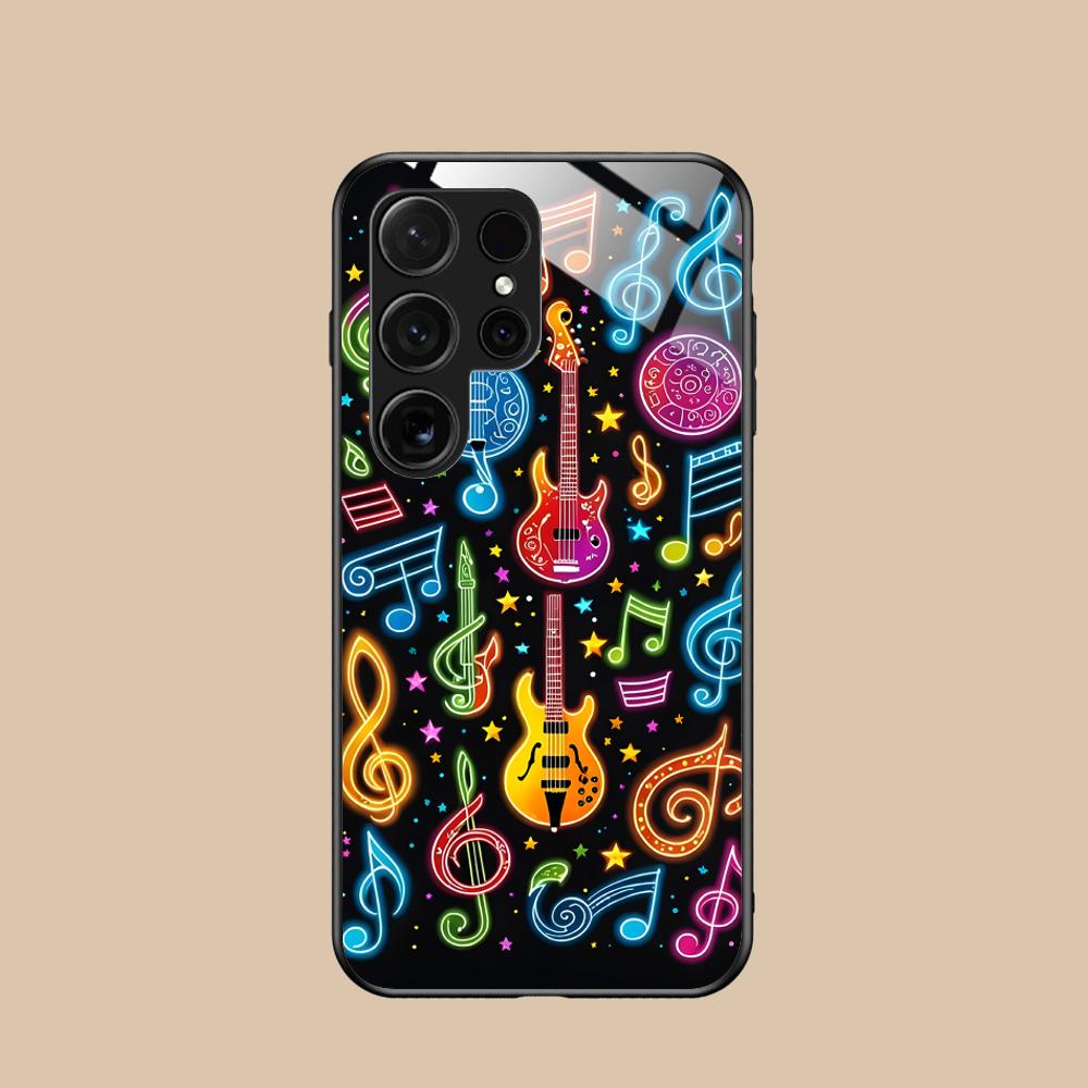 

Musical Note Staff Mobile Phone Case for Samsung Galaxy A56 55 54 53 52 51 36 35 34 23 16 15 5G Glass Colorful Cover Smartphone Galaxy A52s 5G