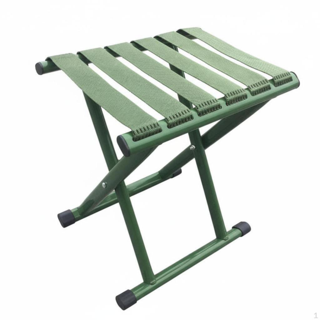 Collapsible Cross-Frame Chair Foldable Design Camp Stool space-saving for Anglers