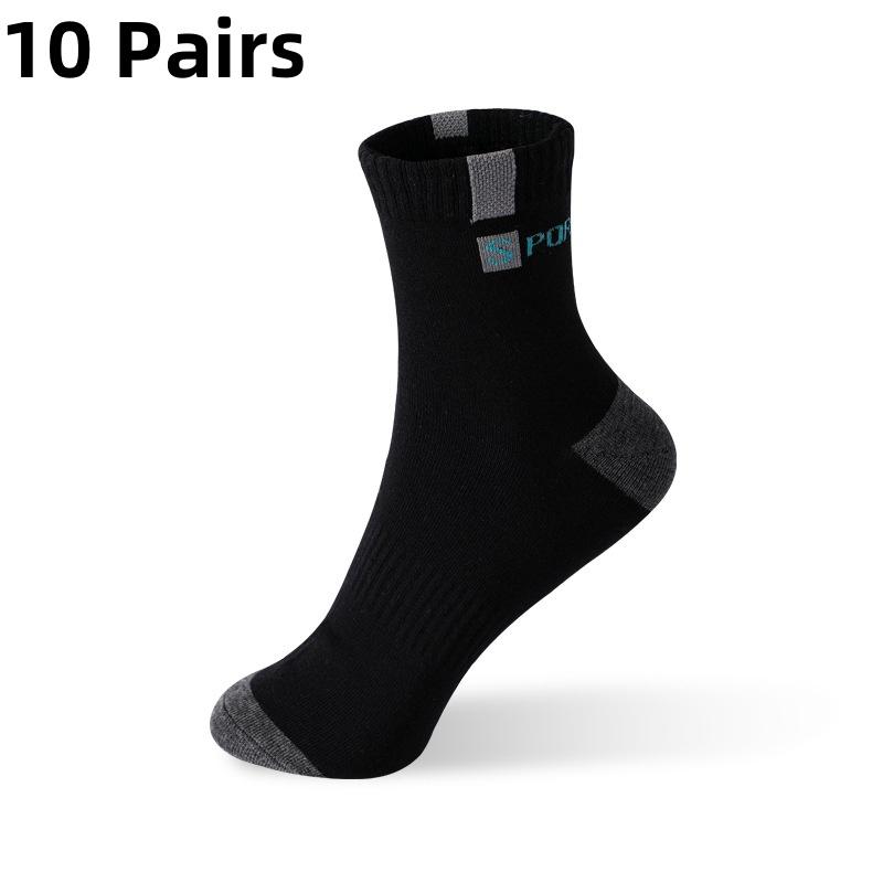 5/10 Paar Herren Bambusfaser Herbst Winter Herrensocken Atmungsaktiv Baumwolle Sportsocke Atmungsaktiv Deodorant Business Socken Größe 37-43