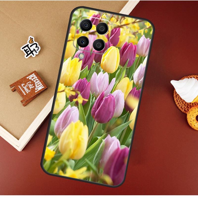 Tulip Flower Colorful Case For Samsung Galaxy M55 M35 M15 M56 M36 M16 M06 M31 M13 M33 M53 M12 M32 M52 M14 M34 M54