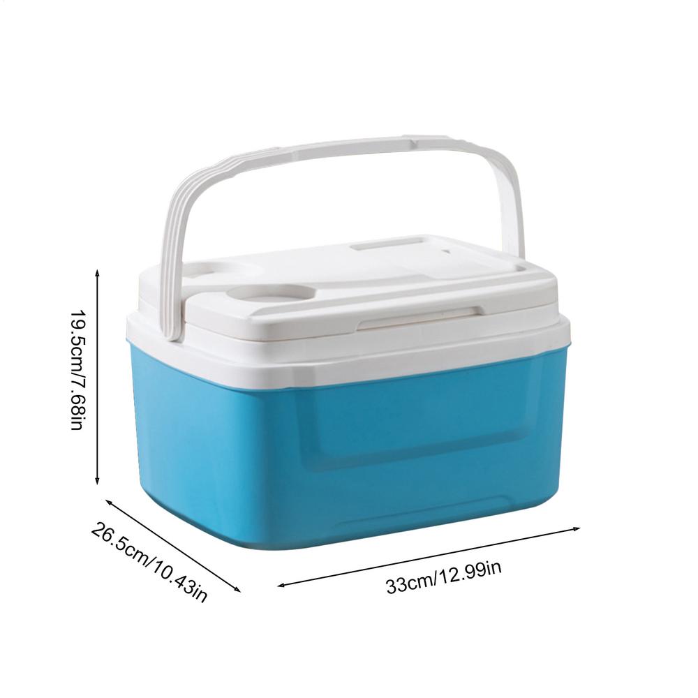 

Car Cooler For Vehicle 8L Portable Outdoor Camping Cooler Portable Lunch Box With Handle for Beverages Food Drink