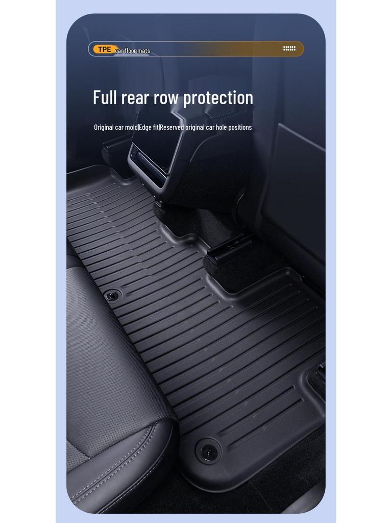 Eco-Friendly TPE All-Weather Floor & Trunk Mats for Tesla Model Y