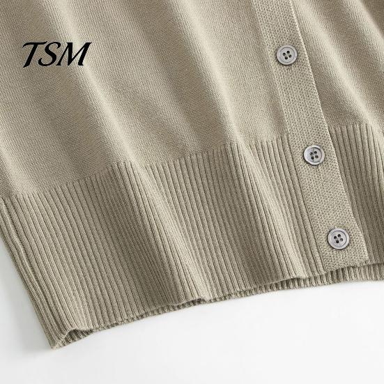 Single-breasted Women Sweater Coat Solid Color Buttons Long Sleeves Casual Autumn Cardigan Soft V Neck Jacket for Daily Wear