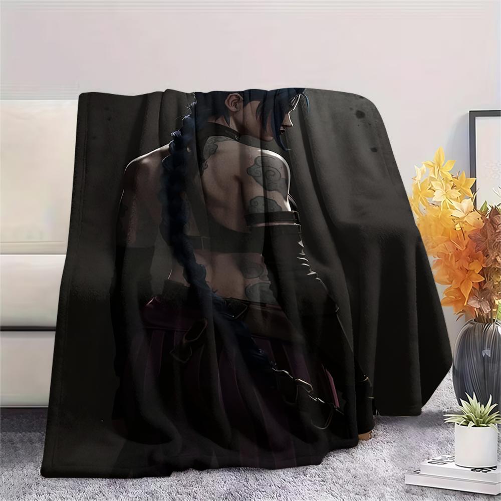 1Pc Cartoon Print Flannel Blanket, High Quality Comfortable for All Seasons, Home Decor, Warmth and Comfort, Perfect for Christmas Birthday Gift