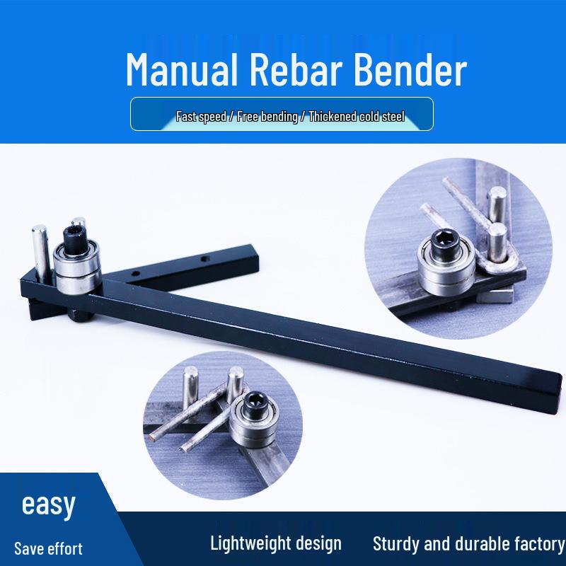 Rebar and Metal Strip Bending Tool - Manual Bender for Iron, Copper, Aluminum, and Steel.