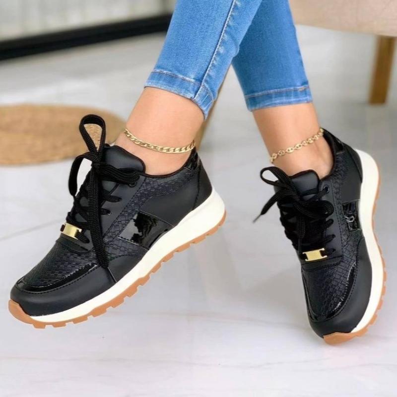 Fashion Ladies Casual Shoes Fashion Thick Soled Flat Heel Breathable Sports Sneakers Outdoor Walking Light Weight Shoes zapatillas