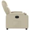 Electric Recliner Chair Cream Faux Leather