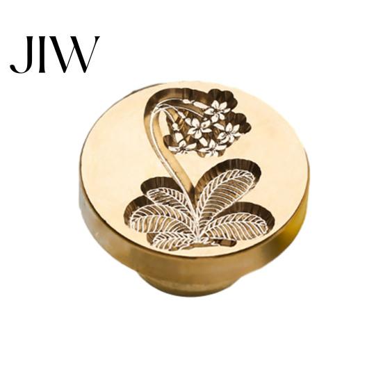 Journal Decoration Seal Wax Stamp, Vintage Plant Pattern Head, Durable Handmade Stationery Accessory Copper Stamp Head Replacement, for Envelope