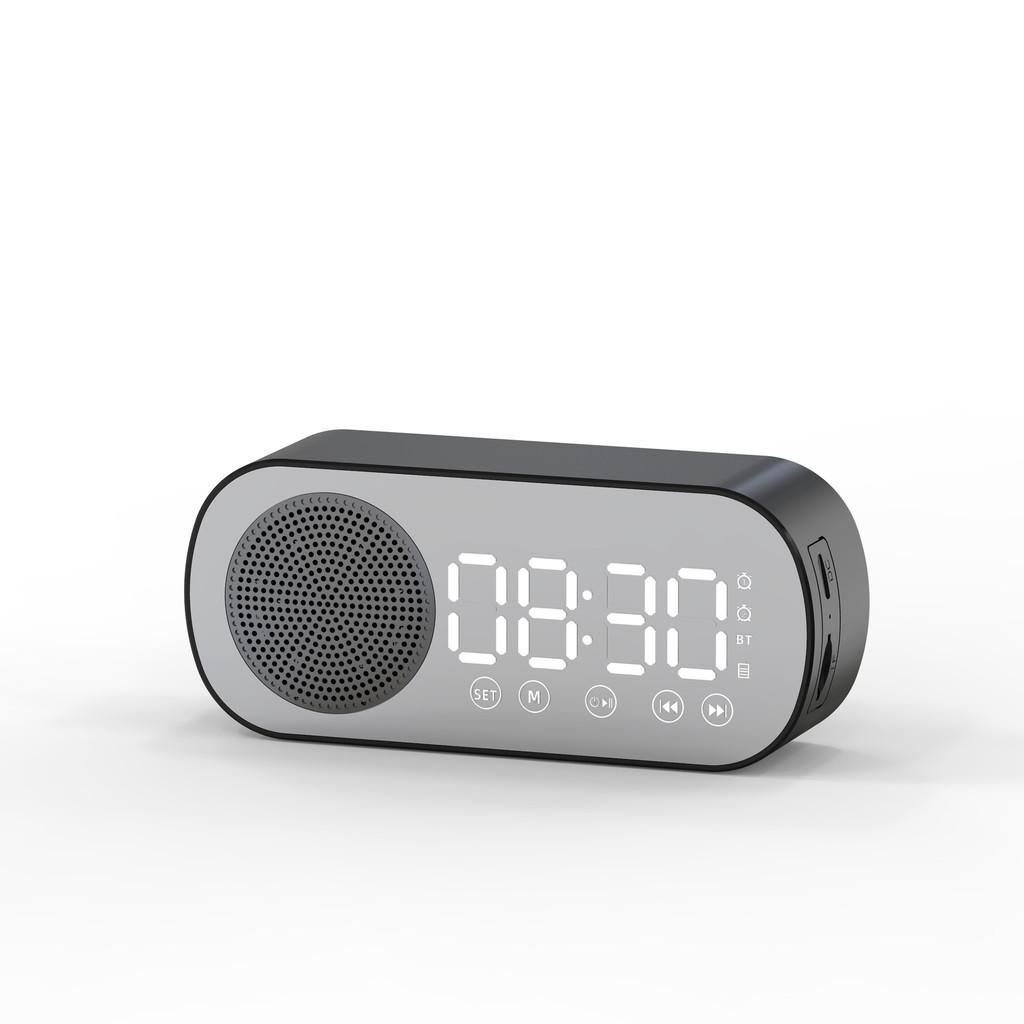 Digital Led Mirror Alarm Clock With Radio And Bluetooth Speaker For Use Daily