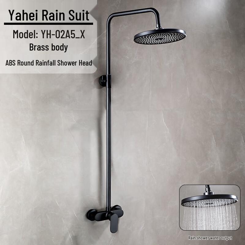ZISIZ Gunmetal Grey All-Copper Shower Faucet System