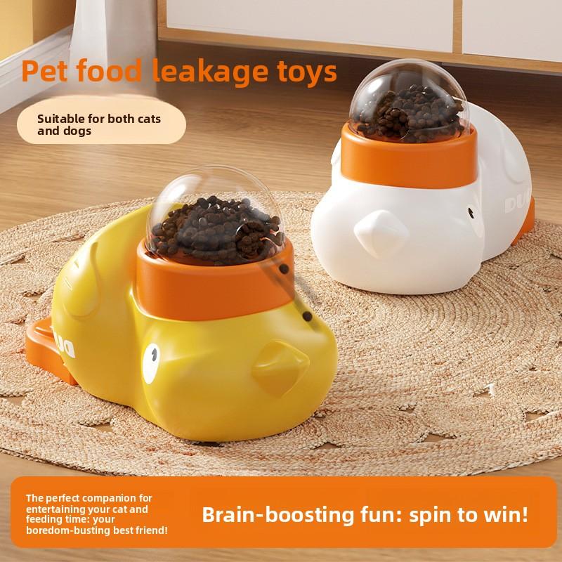 Pet Dog Dog Small Yellow Duck Automatic Feeding Machine Cat Feeder Supplies Food Interactive Cat Toys