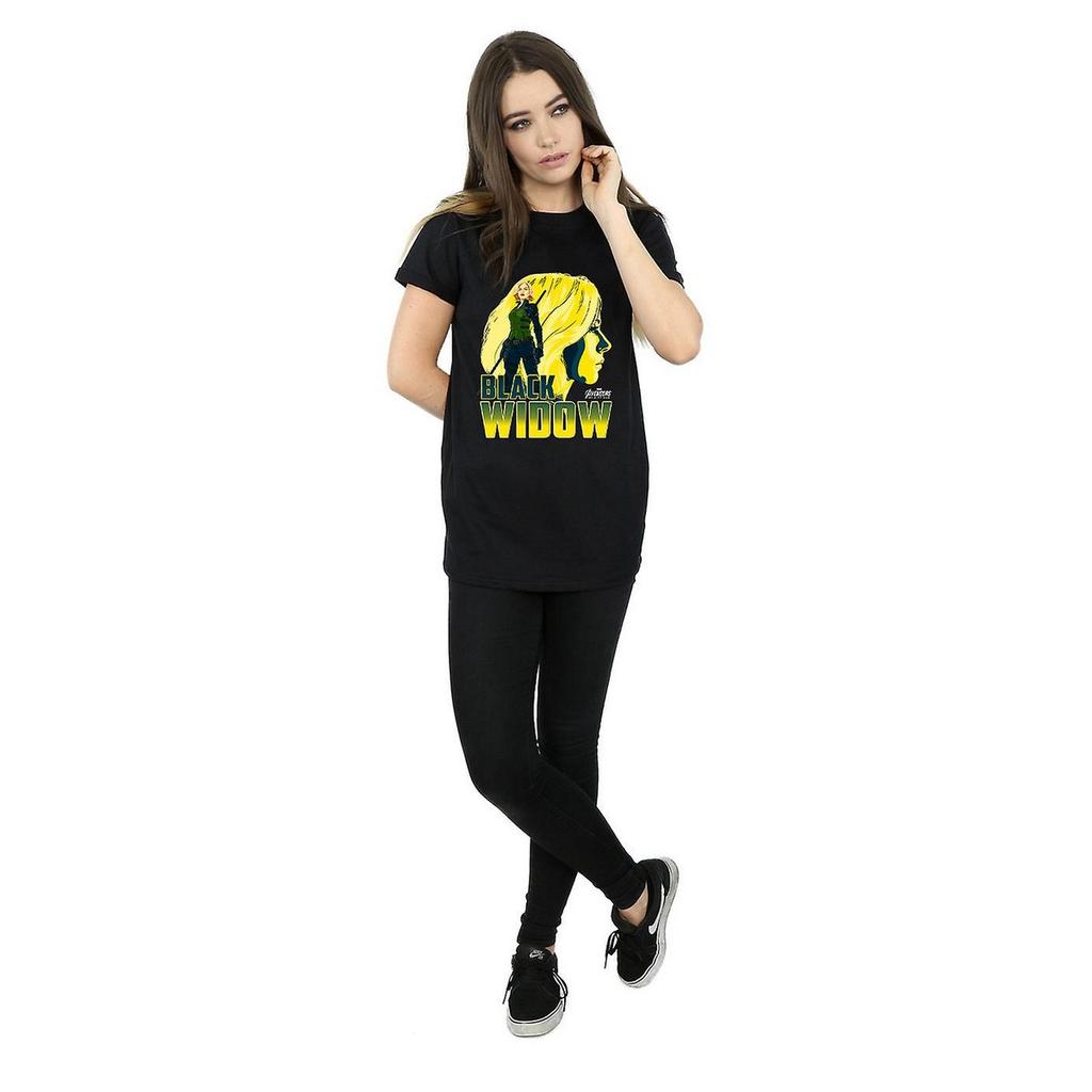 Avengers Infinity War Womens/Ladies Black Widow Cotton Boyfriend T-Shirt