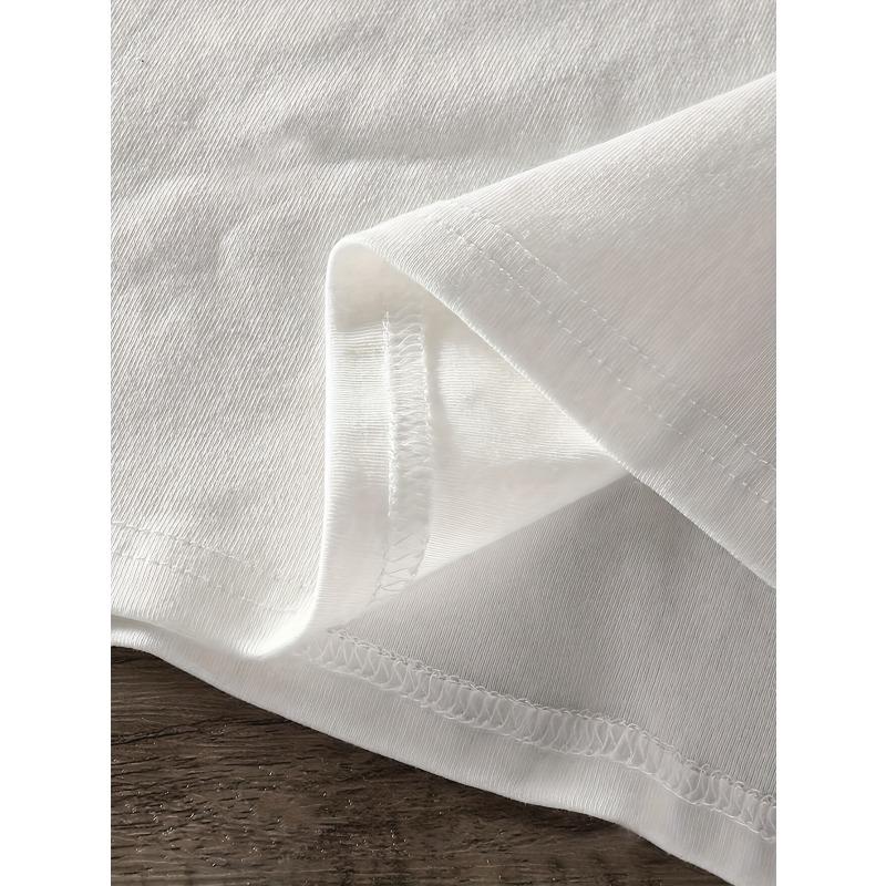 European Size Short-Sleeved T-Shirt with a Pure Dragonfly Pattern Print